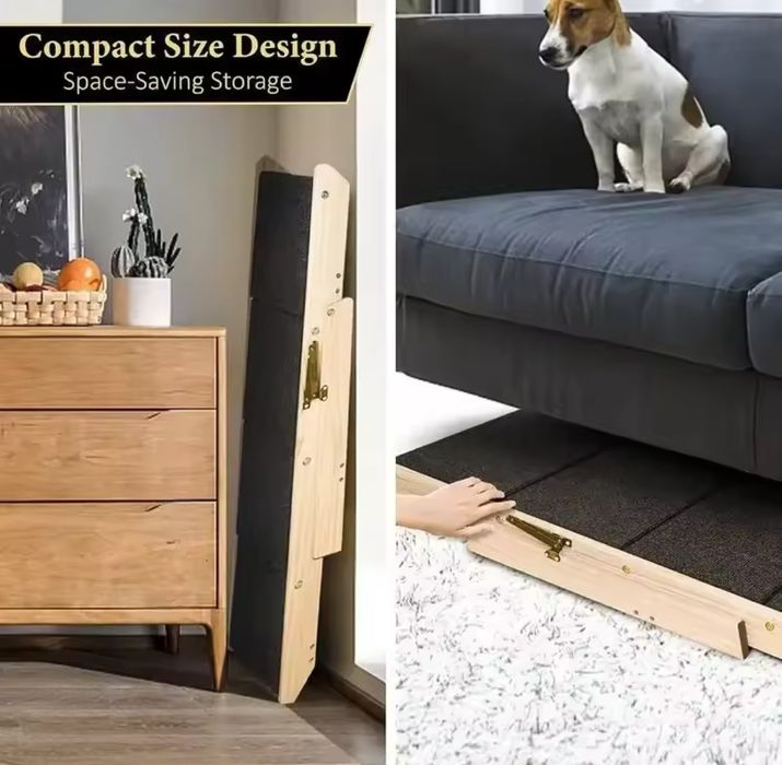 Дървена кучешка стълба за вътрешна и външна употреба