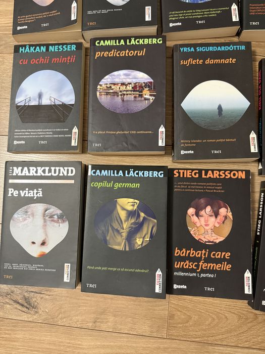 Vând colecție thriller Nordic Noir stare excelenta