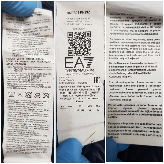 Geaca puf EA7 Emporio Armani  Down Ultralight, Nr. M/L (men)