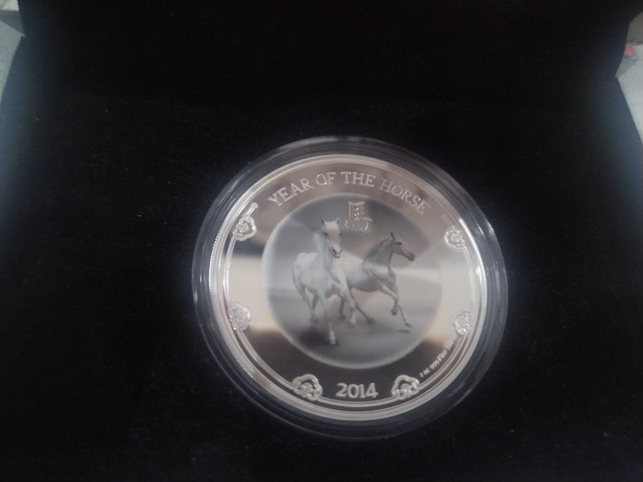 Сребърна монета 1 унция година на Коня 2014 Лунар
(Lunar II)
Австралий