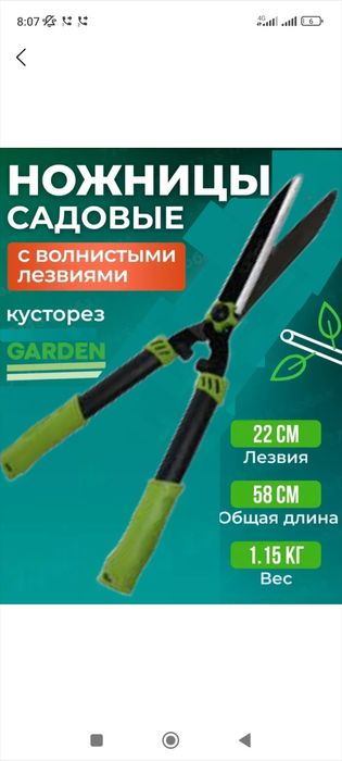 Ток кайчи большой, Секатор и ножницы для стрижки