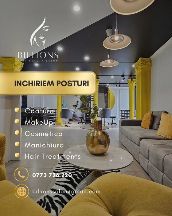 Inchiriez post/scaun coafor,cosmetica,makeup, manichiura