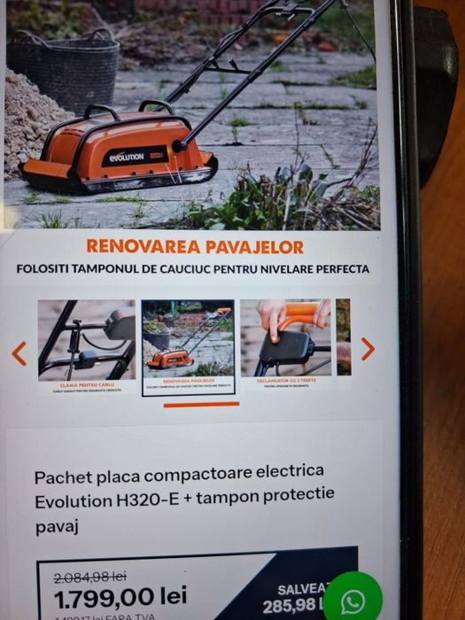Placa compactoare electrica Evolution