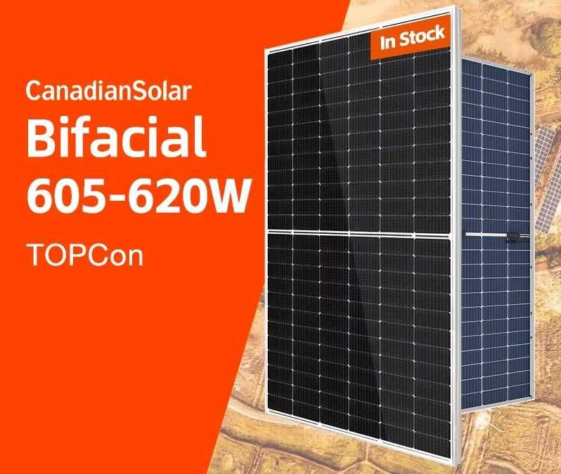 Canadian 620w bifacial N-type 23% panou fotovoltaic solar CS6.2-66TB
