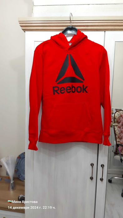Худи суитчър -Reebok червен цвят XL