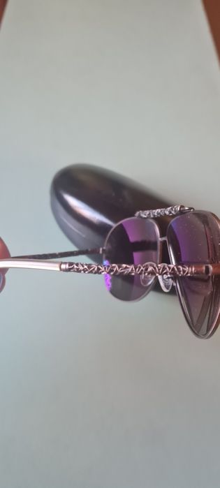 Roberto Cavalli оригинални слънчеви очила с твърд калъф и кърпичка