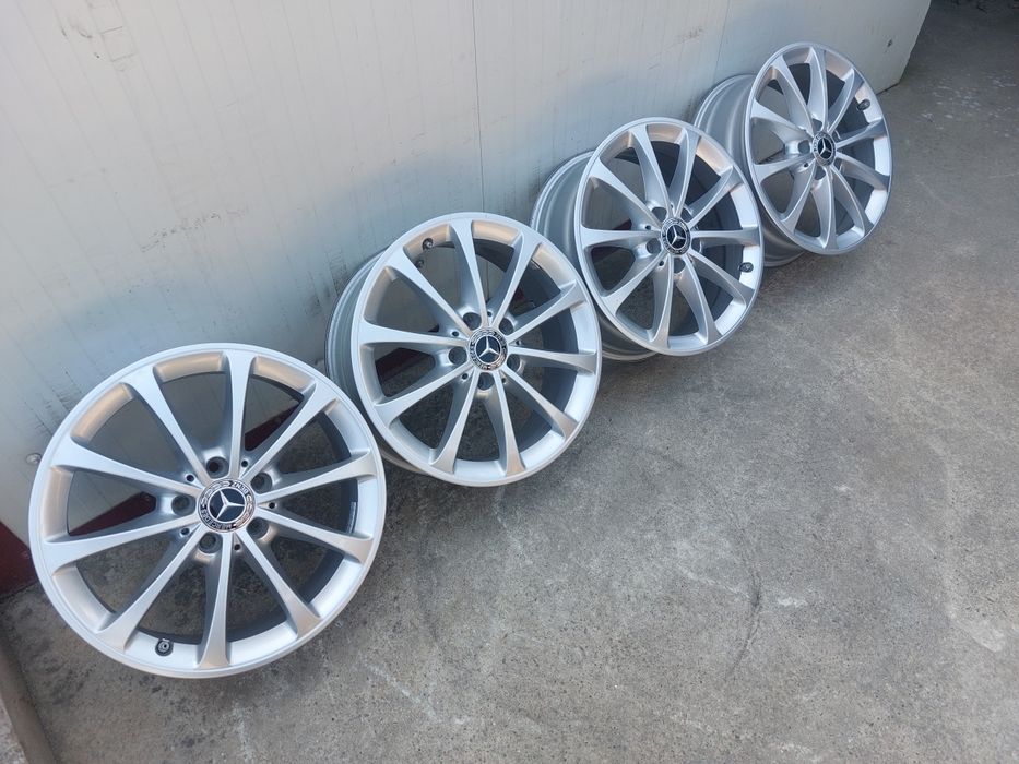 Set jante din aluminiu originale r17 / Mercedes Vw Audi Skoda Seat / 5x112 / cu senzori de presiune