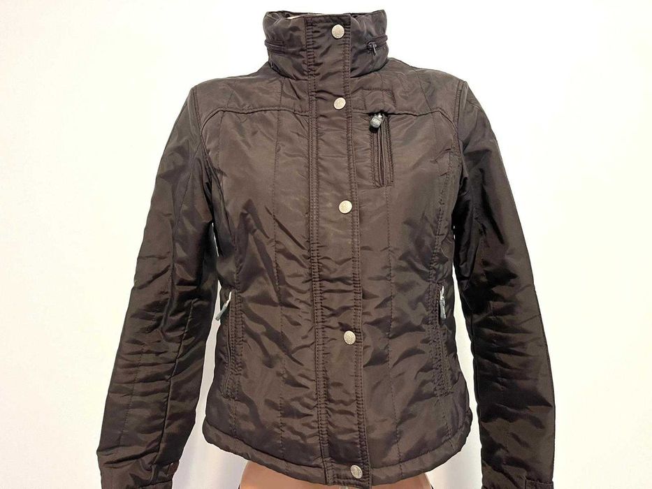 Geacă Refrigue, mărime M, maro închis, cu fermoar și capse