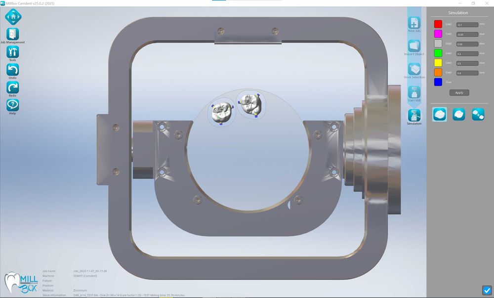 Millbox 2025 + HyperDent 2025 + Inlab CAM + Cerec5 + WorkNC + B4D iBar