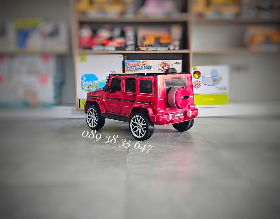 ХИТ!НОВО!Акумулаторен джип Mercedes G63 AMG с 12V,EVA гуми,металик,USB
