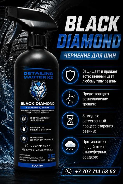 Чернение шин глянец