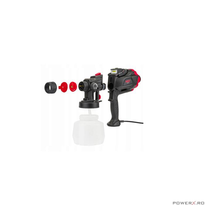 Pistol vopsit electric HVLP, 650 W, capacitate rezervor de vopsea 1200
