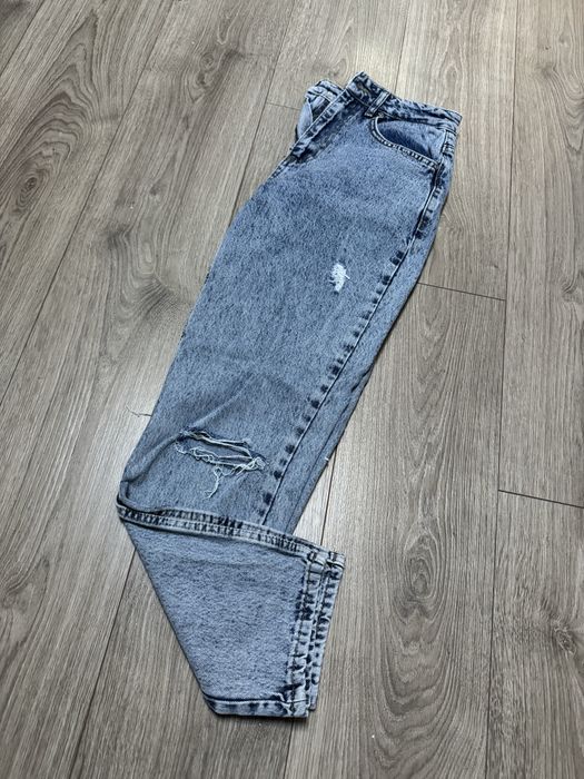 Blugi albastrii mom fit