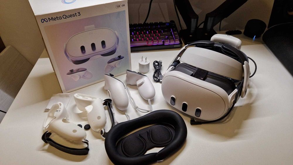 Meta Quest 3 128GB + BoboVR M3 Pro Headstrap + accesorii