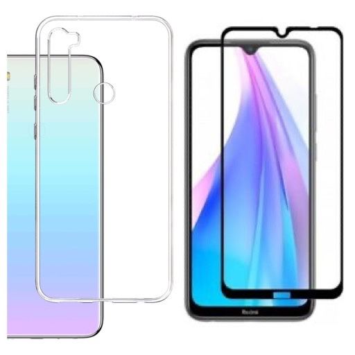 Husa Silicon si Folie Sticla Curbata 6D Xiaomi Redmi Note 9 10 11 PRO