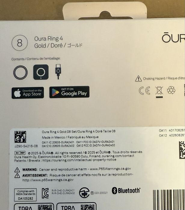 OURA Ring 4 NOU SIGILAT ! Silver / Gold ! Inel inteligent sanatate