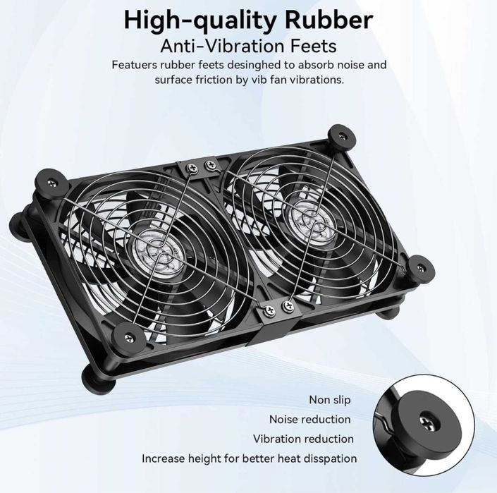 ELUTENG Ventilator dublu USB PC computer,140 mm,12V,1500rpm,port USB