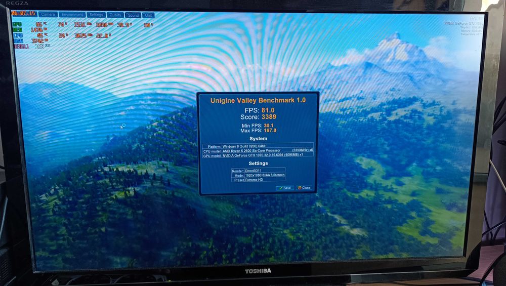 компютър за игри- Ryzen 5 2600 - GTX 1070 8GB - 16GB рам - 512 m.2 SSD