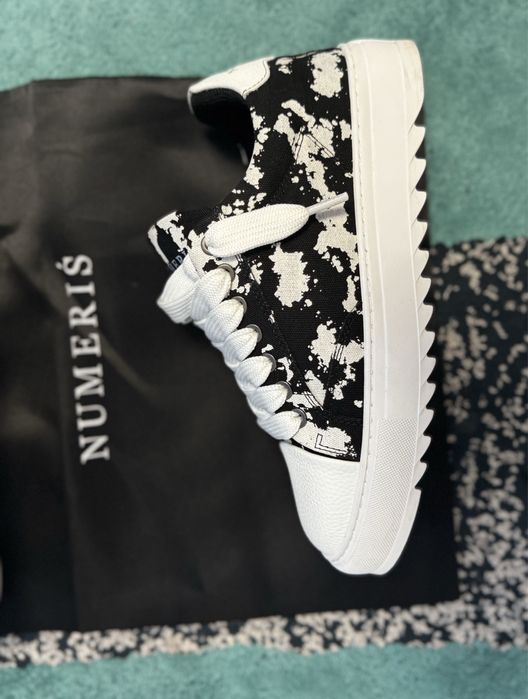 Adidasi Numeris Sneaker  vas Alb/Neg nu ru Splash – Noi – Model Premium Streetwear Numeris