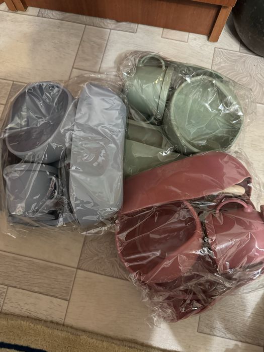 Набор посуды для детей силиконовый