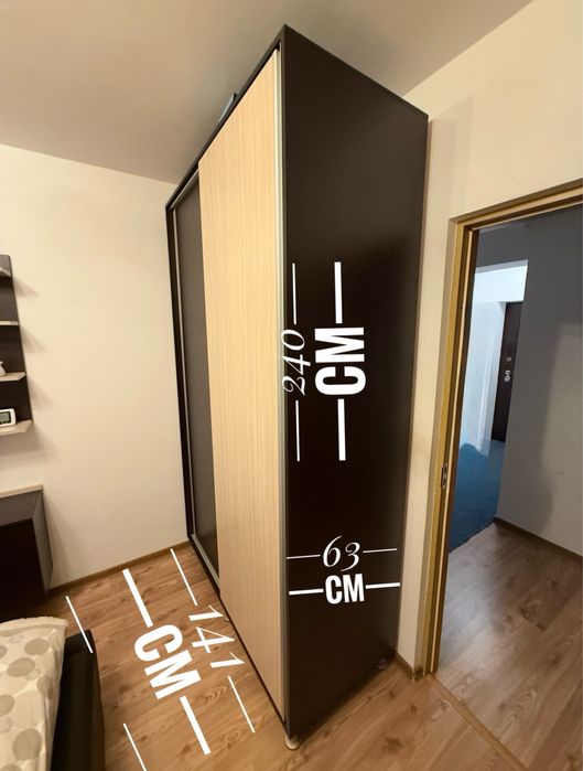 Dulap din PAL cu 2 uși culisante – făcut pe comandă