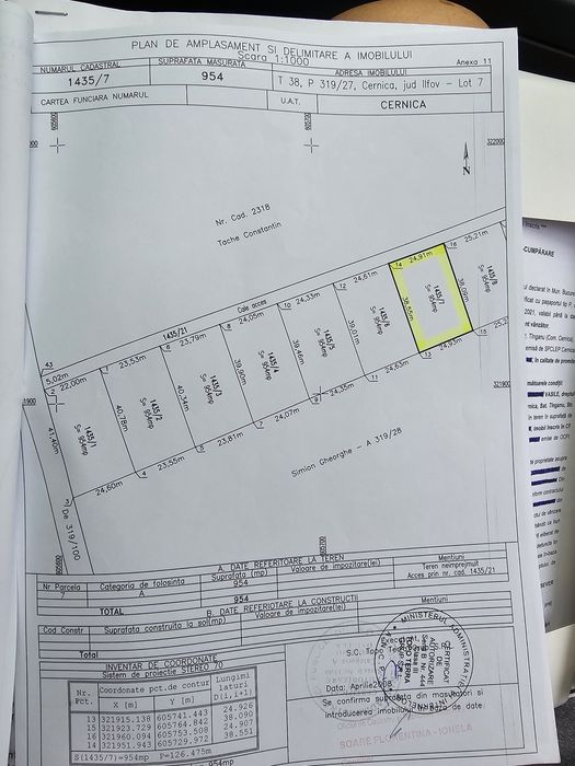 Lot 950m2 Tanganu, Cernica, Ilfov