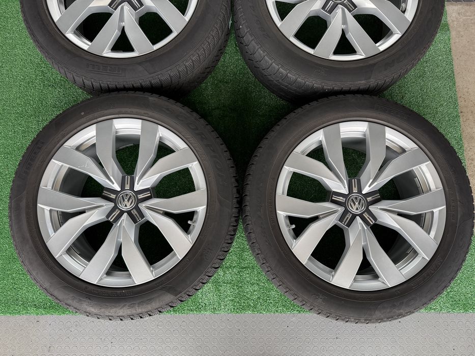 4бр. КАТО НОВИ 20” ОРИГИНАЛНИ Джанти “BRAGA” 5х112 Със Зимни Гуми 285/45R/20 *PIRELLI* за -VW TOUAREG/MERCEDES CLS/AUDI Q7/SQ7/Vag- 9.0Jx20H2, ET33