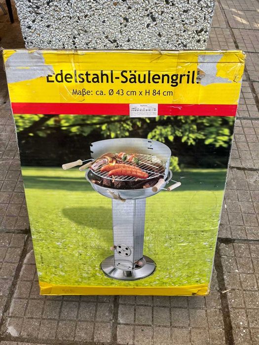 Барбекю на дървени въглища с подарък дървени въглища - ново германско