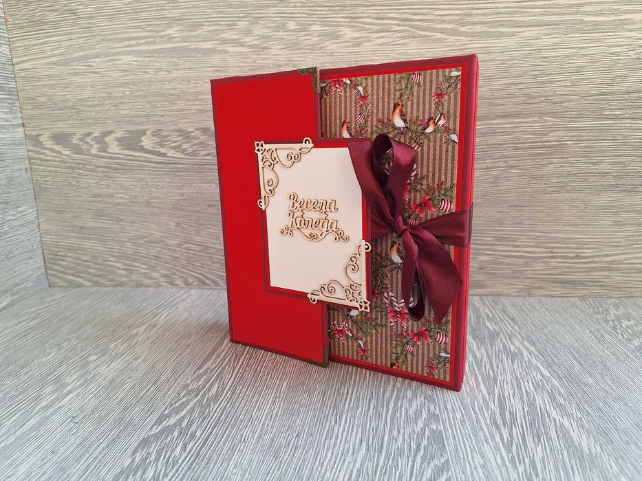 Коледни албуми в бордо или тъмно зелено, ръчна изработка /59.3-4