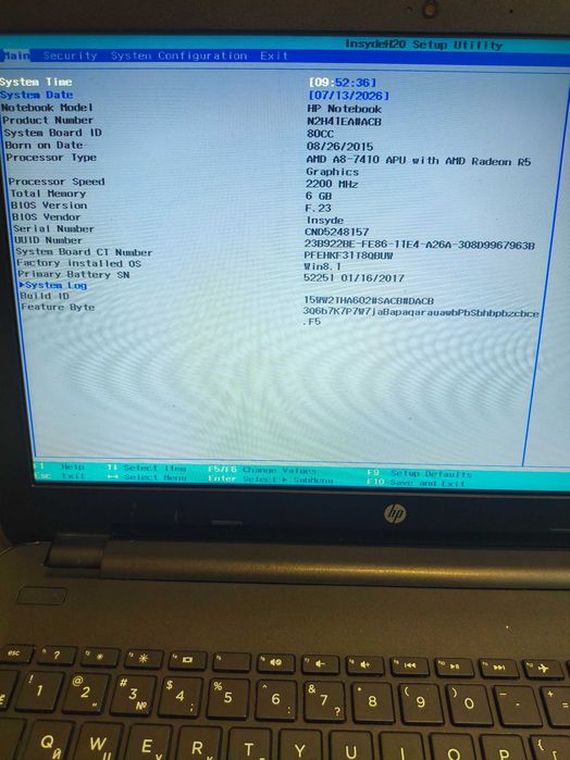 Продам ноутбук HP 15-ba561