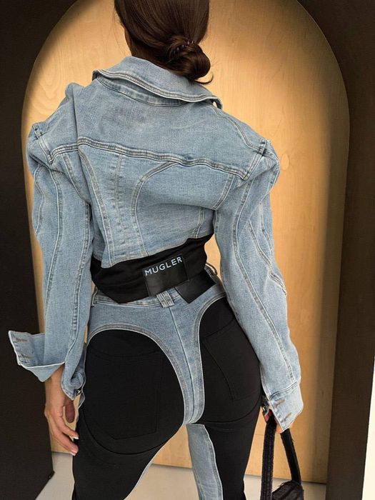 Дънкови якета balenciaga mugler acne studio