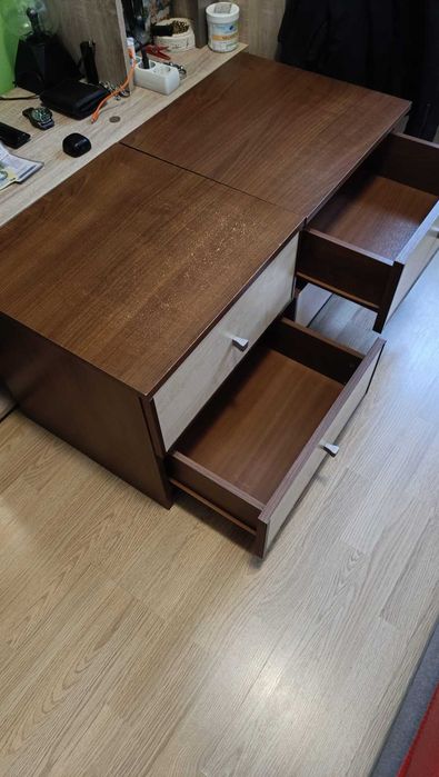 Set 2 noptierep in moderne, 45x45x45 cm, 2 sertare, stare bună