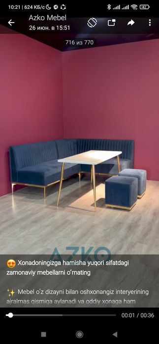 Shinam oshxona uchun ugalok