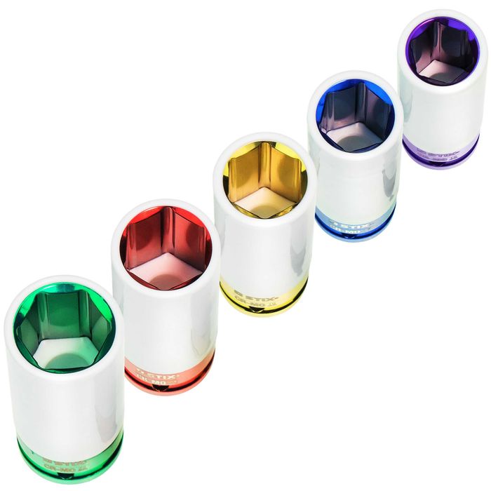 Комплект дълги ударни вложки за алуминиеви джанти 1/2″ 15–22мм STIX