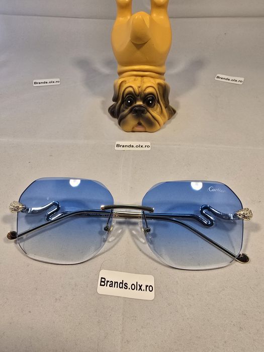 Ochelari de soare Cartier Cobra Blue, made in Italy
