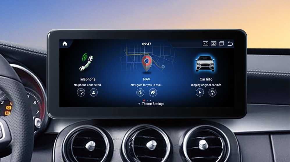 Navigatie Android 10.25/12.3" Mercedes C Class W204 2008 - 2014