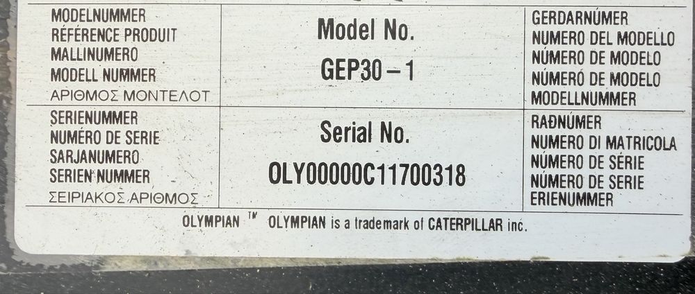 Caterpillar GEP30-1  / Generator de curent 30kwa / 2018 / 8477h functionare