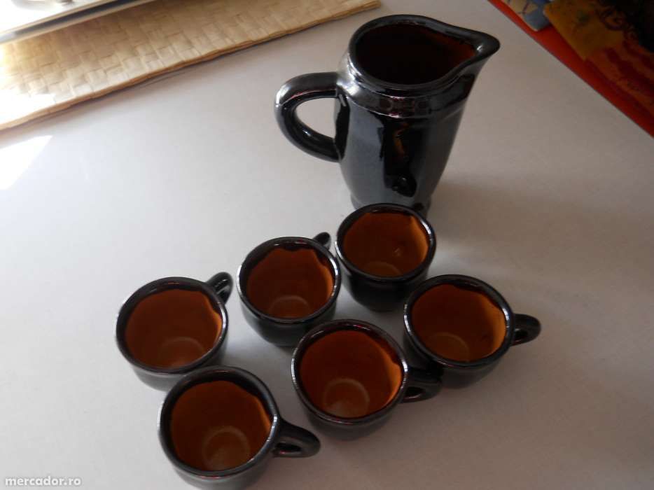 cana si cescute ceramica populara pentru tuica fiarta