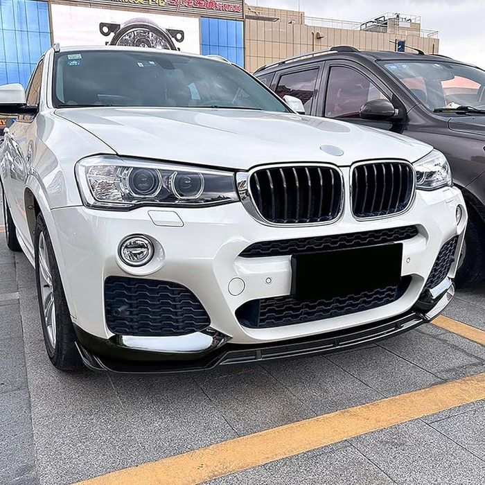 Преден Лип Спойлер BMW X3 F25 X4 F26 Facelift M-Tech Броня – Черен Гланц НА СКЛАД!!
