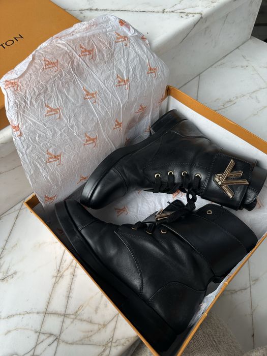 Дамски ботуши Louis vuitton естествена кожа 37 номер промо цена