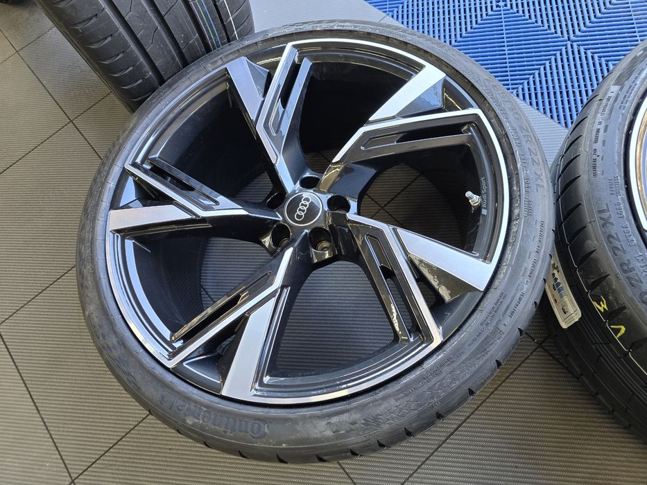 Оригинални 22” Audi RS джанти + НОВИ гуми Continental – 4K0 601 025 BL
