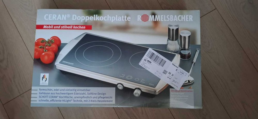 Rommelsbacher CERAN Doppelkochplatte (двоен преносим стъклокерамичен котлон)
