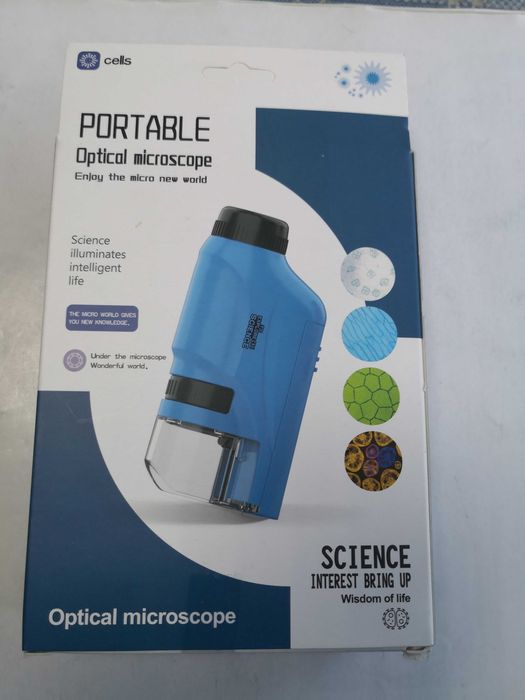 Mini microscop portabil cu baterie si marire 60-120x