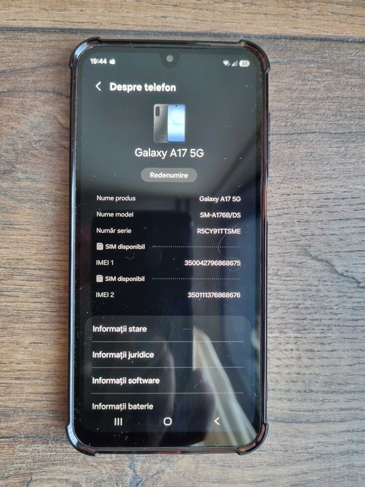 Telefon SAMSUNG Galaxy A17 5G, 128GB, 4GB RAM, Dual SIM, Black