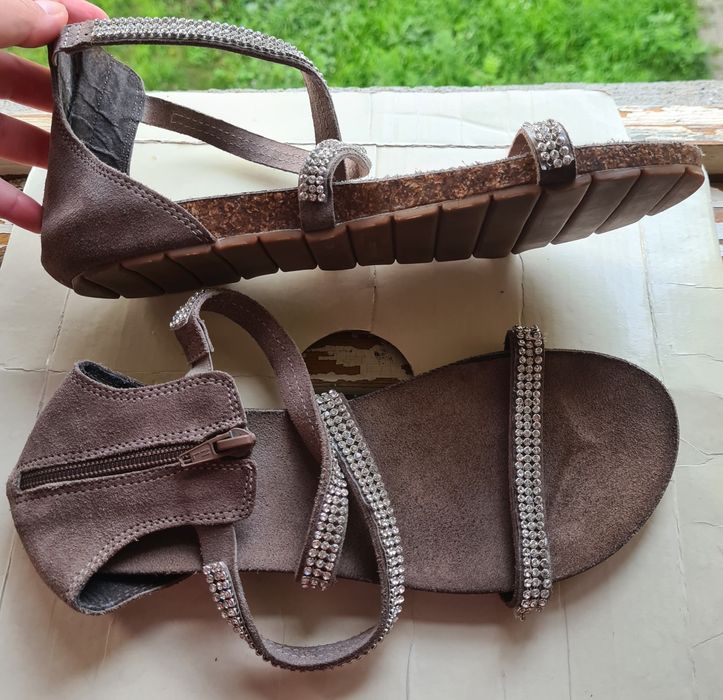 Sandale Il Laccio, nr. 39, piele întoarsă, noi