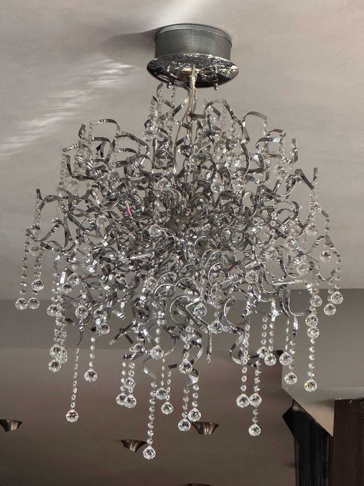 Candelabru cristale naturale 80CM - MOBEXPERT