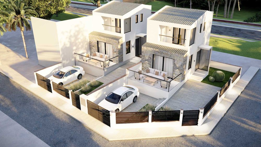 Продава новострояща се къща 50м2 с двор 115м2 в Паралия Врасна, Гърция