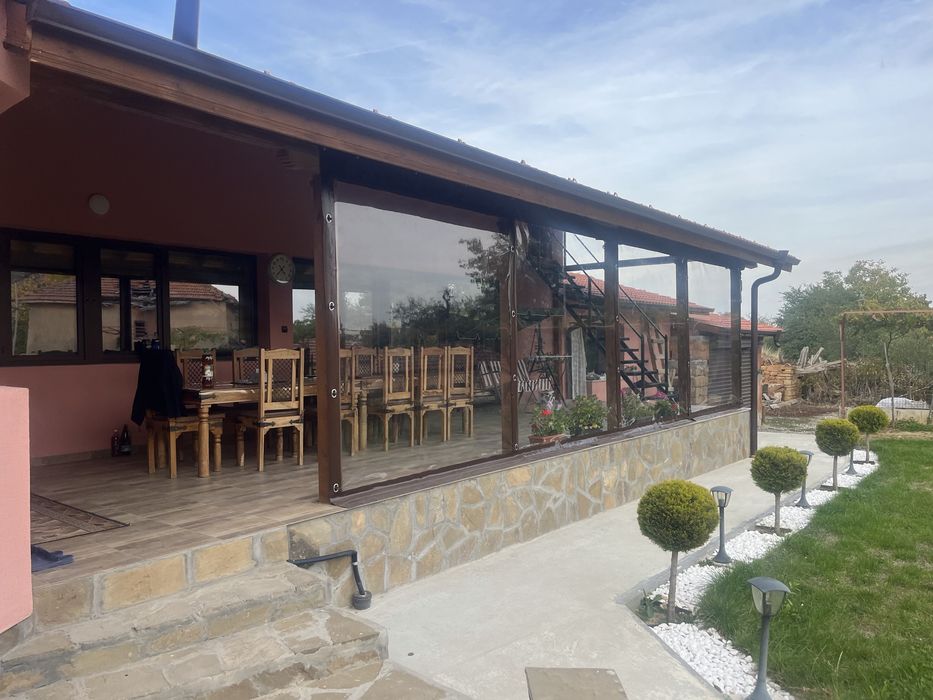 Ветроупорни завеси,тенти,брезенти,барбекю,навес,сенници,кристал,винил.