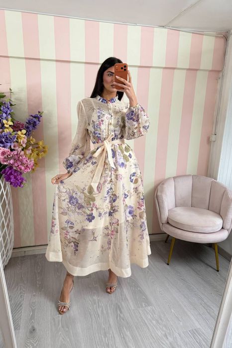 Рокля с кристали 100% вискоза