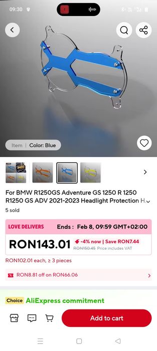 Protectie far BMW R1250GS